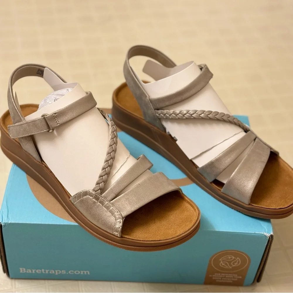 BareTraps Women's Flicka Champagne Size 9.5 - Picture 2 of 6